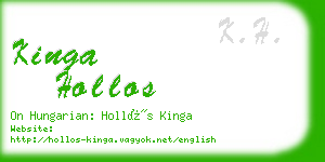 kinga hollos business card